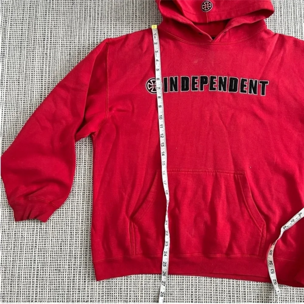 VINTAGE Y2K Independent Truck Co Red Skate Hoodie Sweatshirt - Picture 8 of 10